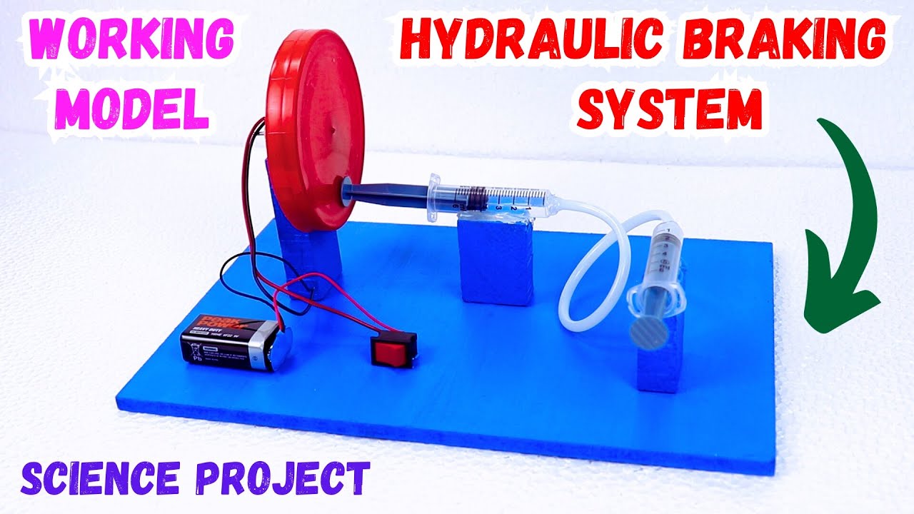 Inspire Award Science Project | How to Make Hydraulic Braking System Working Model for Exhibition