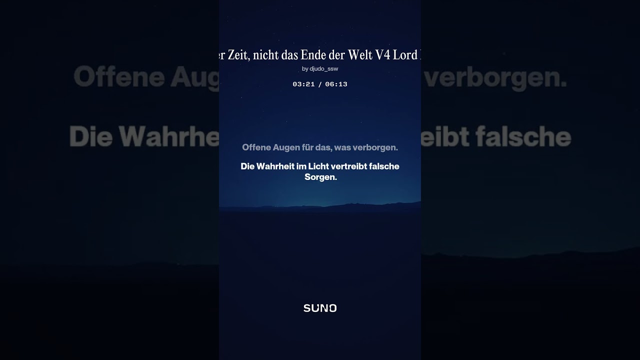 Das Ende der Zeit, nicht das Ende der Welt V4 Lord Huron Style