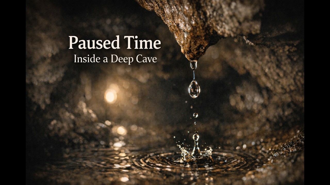Infinity Loop Paused Time -Inside a Deep Cave|Water Dripping Sounds |Relaxing Nature Ambience- 5 hrs