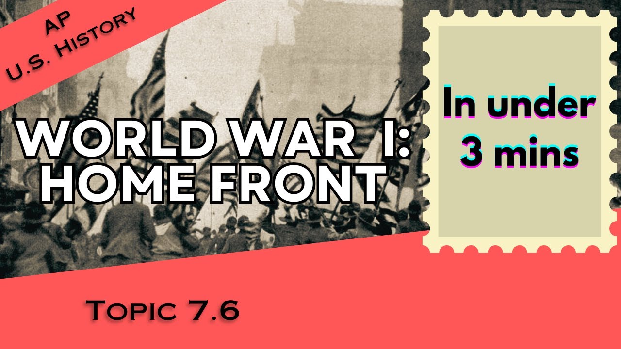 Первая мировая война в Америке менее чем за 3 минуты (APUSH, Раздел 7, Тема 6) 7.6