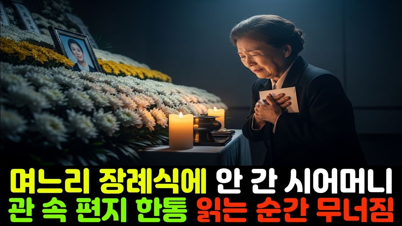 며느리 장례식에 안 간 시어머니, 관 속 손에 쥐어진 편지를 읽고 오열했습니다