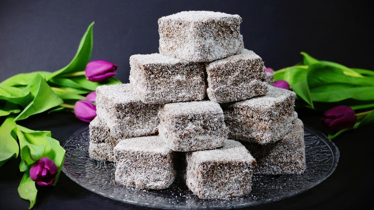 Saftige, weiche KOKOSWÜRFEL „Čupavci“ - Schoko Kokos Kuchen - Soft homemade lamingtons