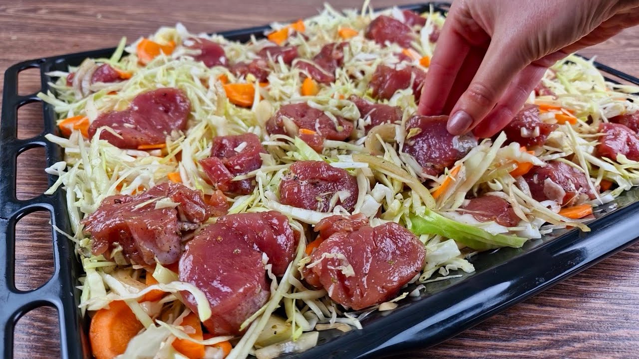 Такого вкусного мяса с овощами я еще никогда не ела! Очень простой рецепт!