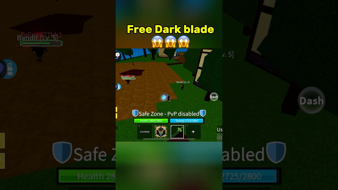 Easy Free Dark Blade 🙃#roblox #bloxfruits #robloxart