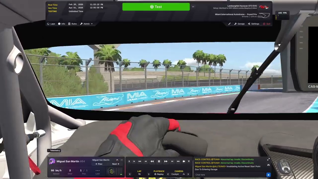 iRacing Lamborghini GT3 at Miami FREE SETUP