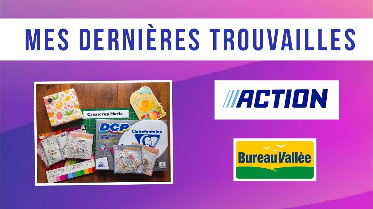 HAUL ACTION Nouveautés Dies cut x6 Stickers, Papiers 