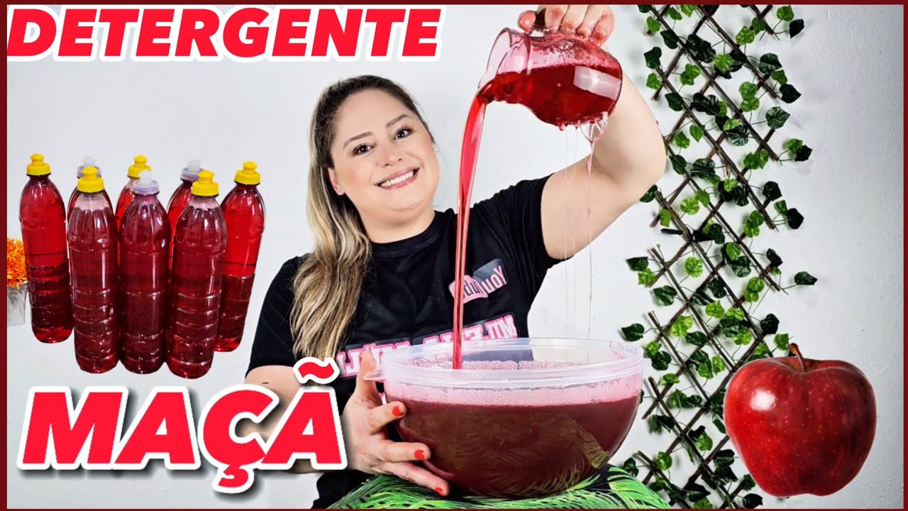 MISTÉRIO REVELADO 🍎DETERGENTE DE MAÇÃ IGUAL AO INDUSTRIAL COM 100mL DE ÓLEO🍎 ECONOMIA E EFICIÊNCIA