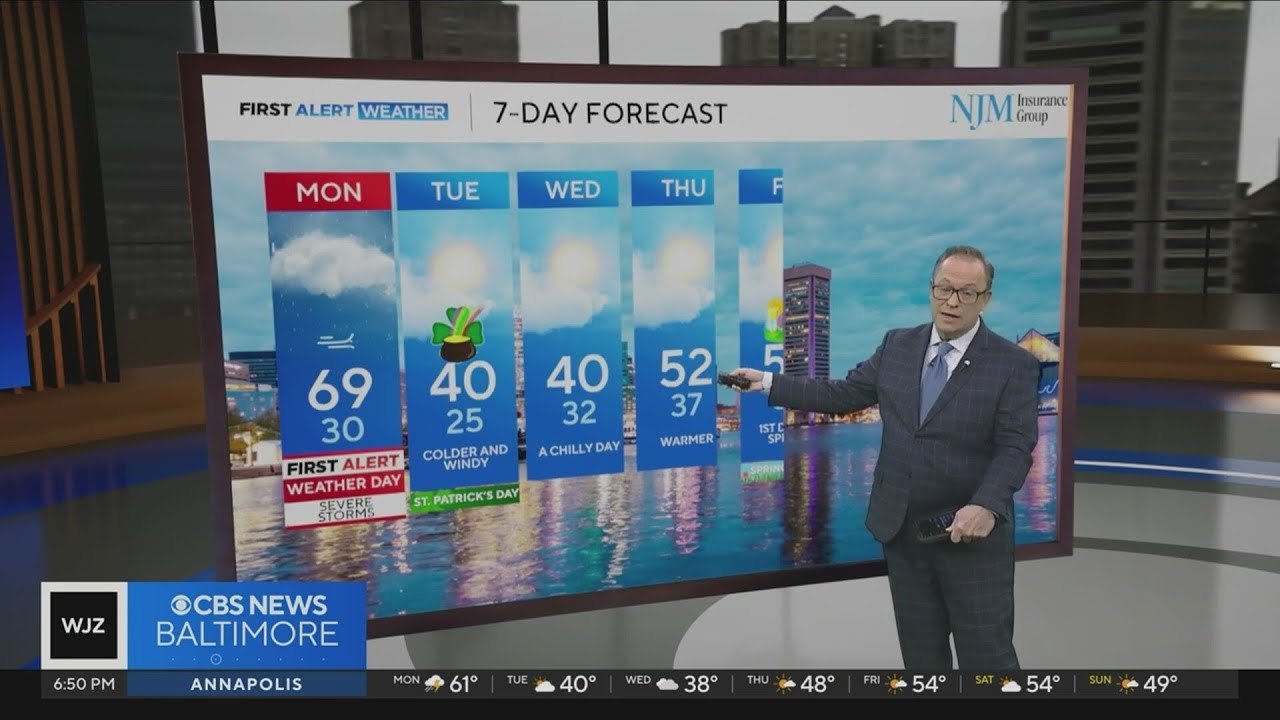 Severe storms, possible tornadoes on Monday in Maryland