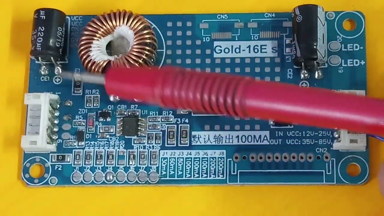 How to Setting Backlight Driver Board Gold 16E Voltage Ampere Setting Details
