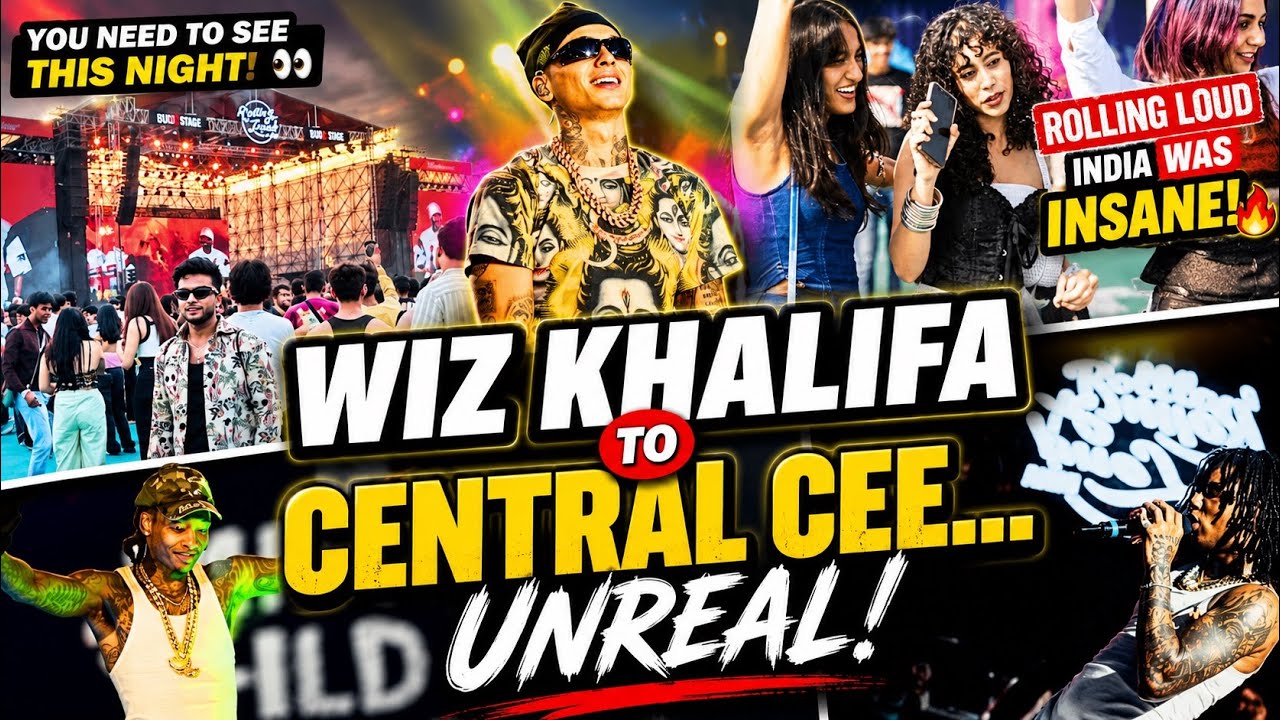 Rolling Loud India 2025 Full Concert Vlog | Wiz Khalifa, Central Cee, DaBaby, Swae Lee LIVE Day 1 