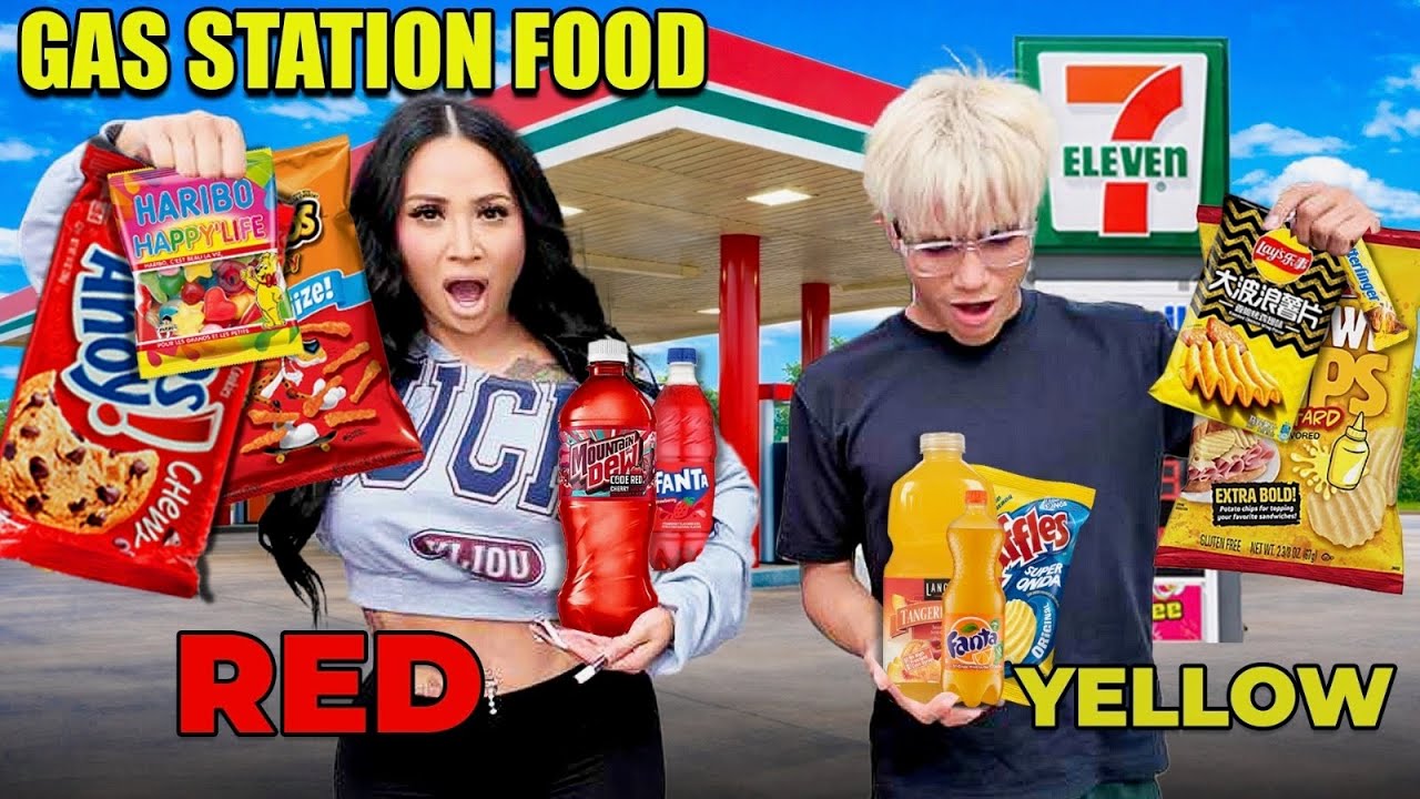 We Let COLORS Decide What We Eat at 7-Eleven! (Mom vs Son Challenge)