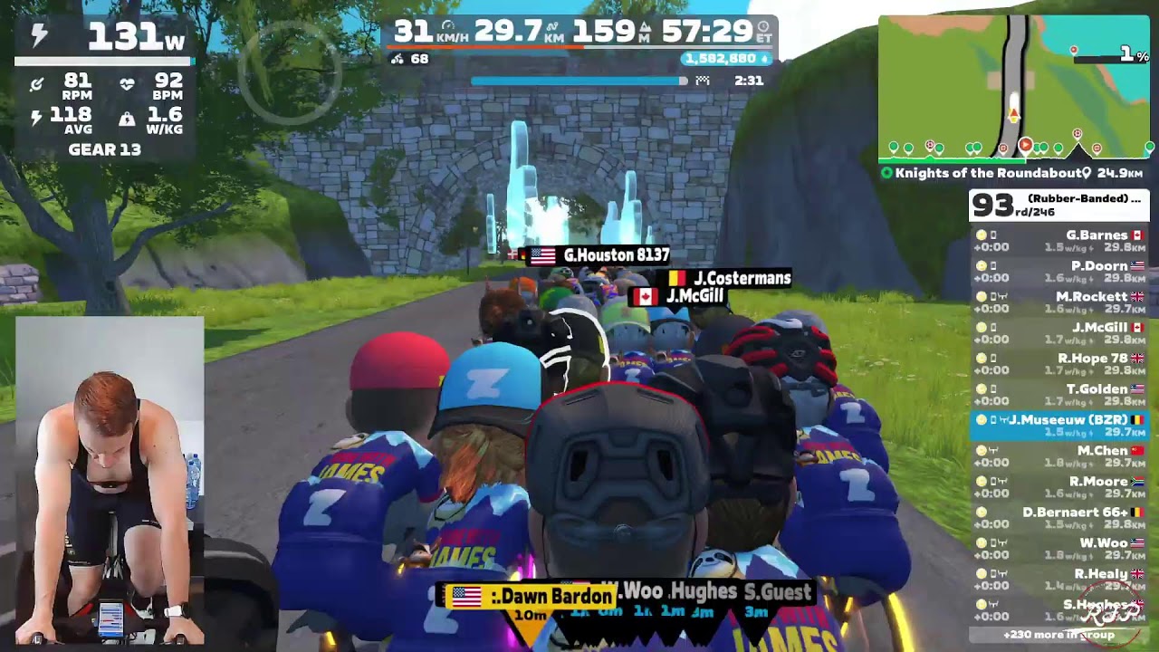 Zwift - Big head group ride with James' Friends