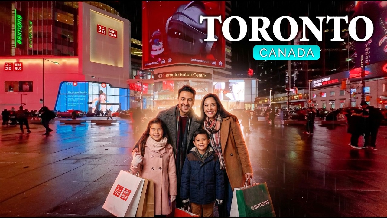 Toronto Eaton Centre Christmas Rush POV