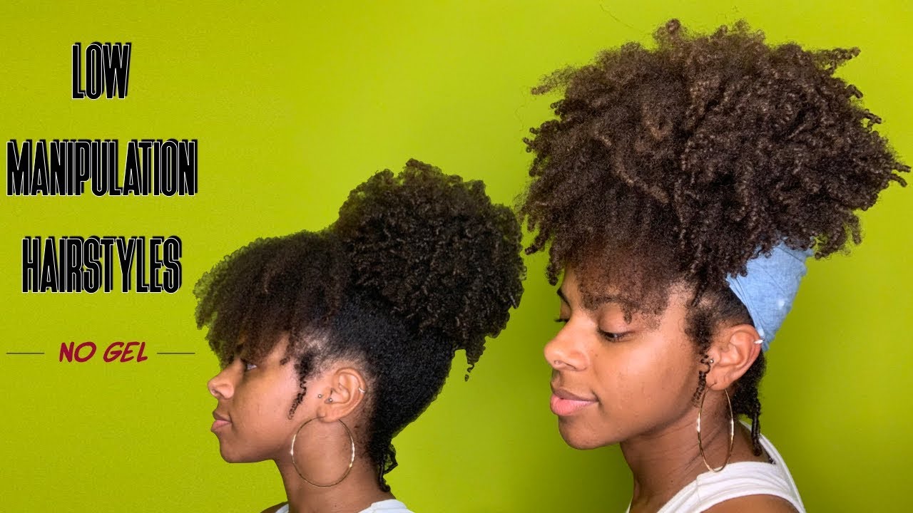 Low Manipulation Hairstyles for Failed or Old Type 4 Wash & Go | NO GEL