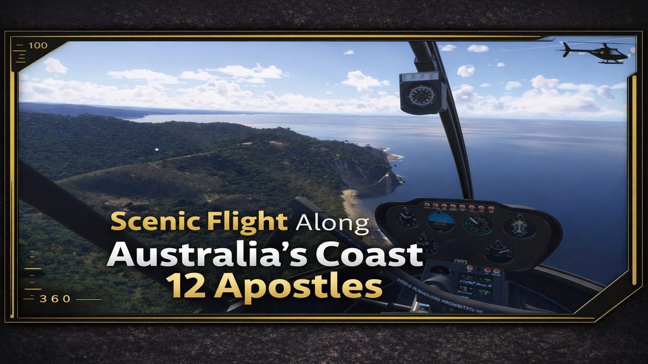 MSFS 2024 | R22 Scenic Flight Along Australia’s Coast | 12 Apostles | VR (No Commentary)