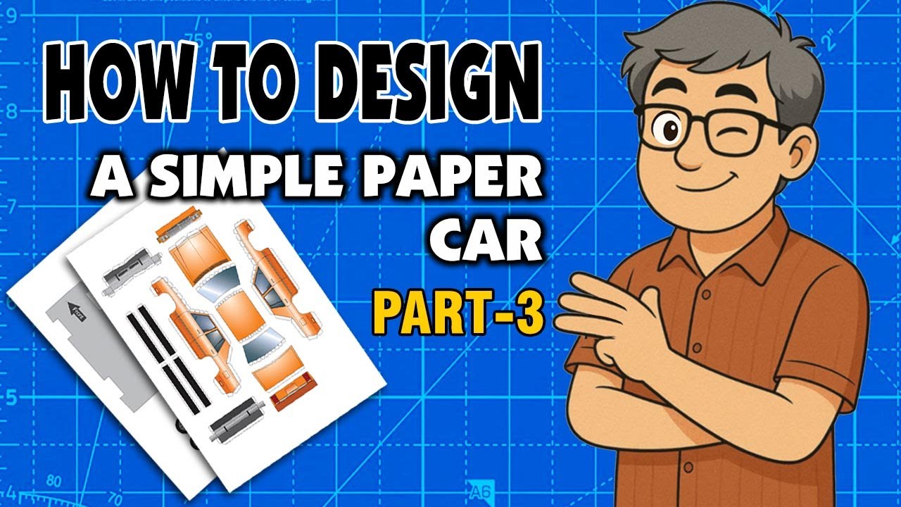 3D Cardboard Car Model Tutorial | Bumpers, Wheels & Graphics in paper car