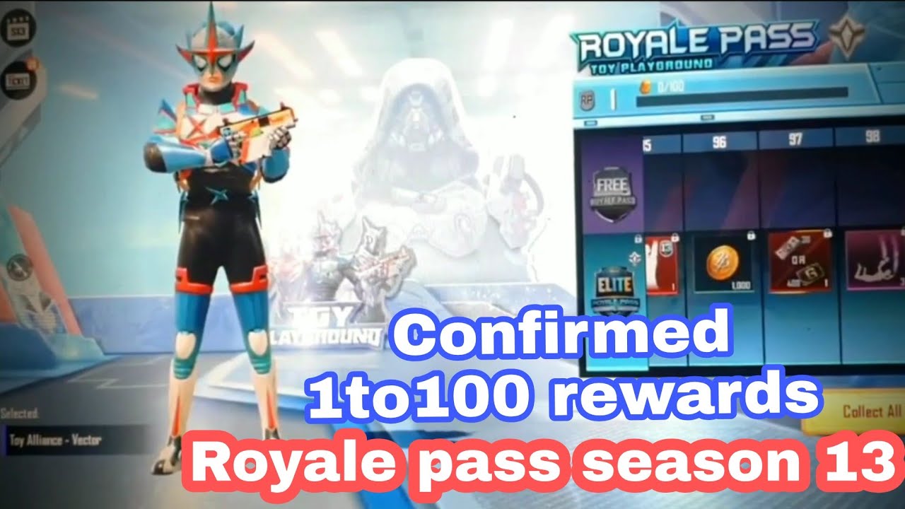 pubg mobile Royale pass season 13 confirmed all 1 to 100 rewards