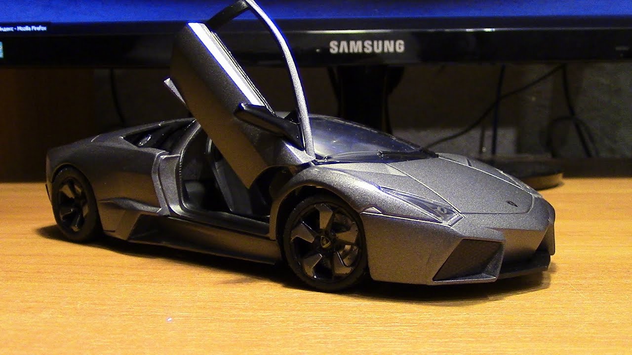 Обзор масштабной модели автомобиля Lamborghini Revent&oacute;n RASTAR масштаб 1 24