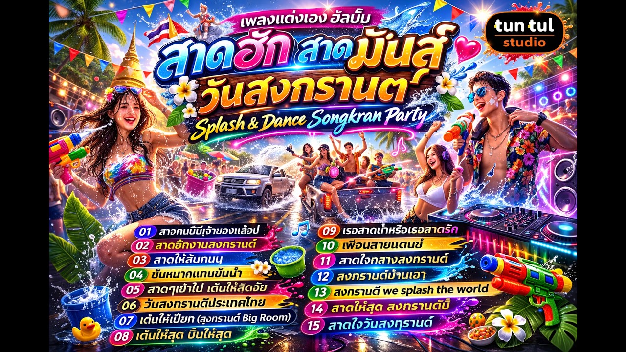 อัลบั้ม สาดฮัก สาดมันส์ วันสงกรานต์ 💦 Splash & Dance Songkran Party | รวมเพลงแดนซ์สงกรานต์ โจ๊ะๆ