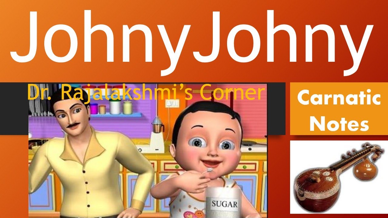 Johny Johny | Loo Loo Kids Nursery Rhymes | Carnatic Notes | Veena Tutorial | Swaras | DrRajalakshmi