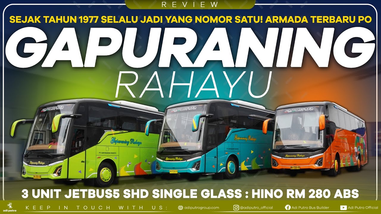 PO GAPURANING RAHAYU's Newest Fleet: 3 Jetbus 5 SHD SINGLE GLASS Units - Specs Unknown