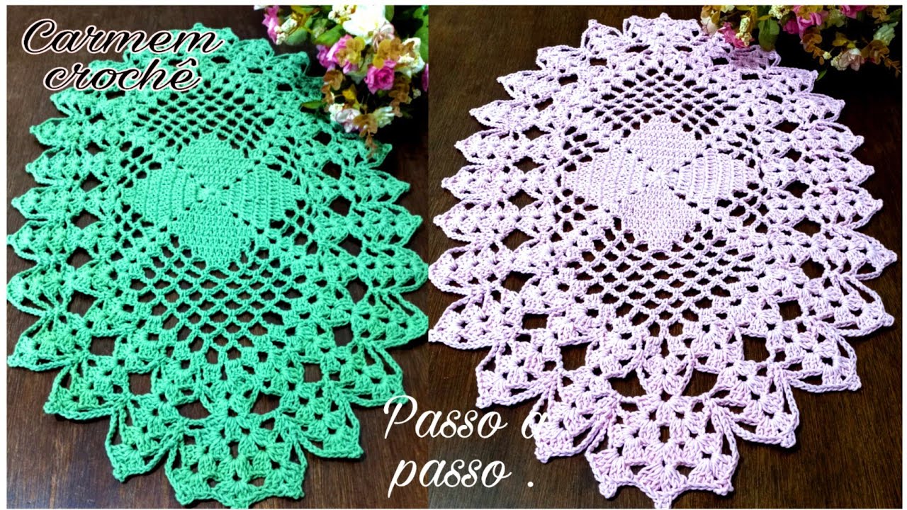 CENTRO DE MESA TAINÁ FÁCIL E MUITO ECONÔMICO TUTORIAL CROCHÊ PASSO A PASSO .