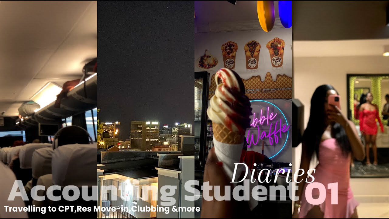 Accounting student diaryEp1: Travelling to Cape Town, Res Move-In, clubbing, ice cream date &more