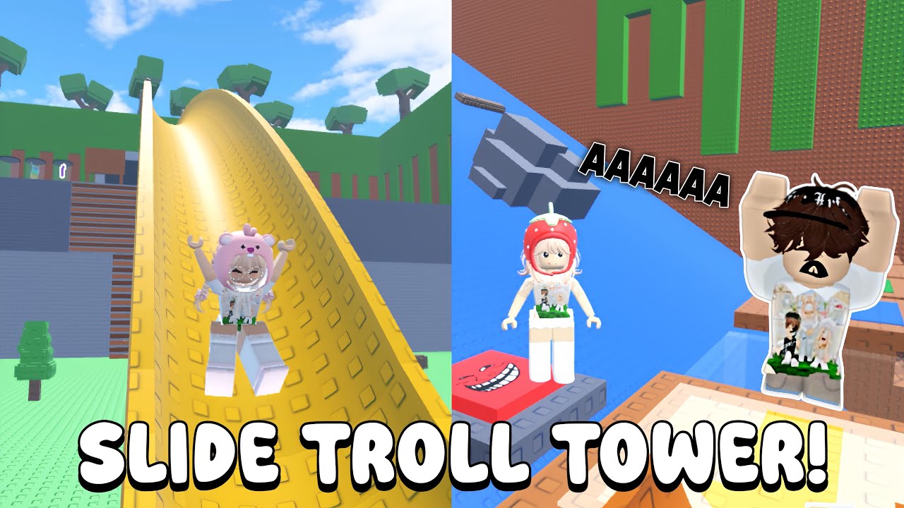 ADA TROLL DI SLIDE TOWER..!? 😬🛝 Seru Tapi Ngeselin! | Roblox Indonesia |