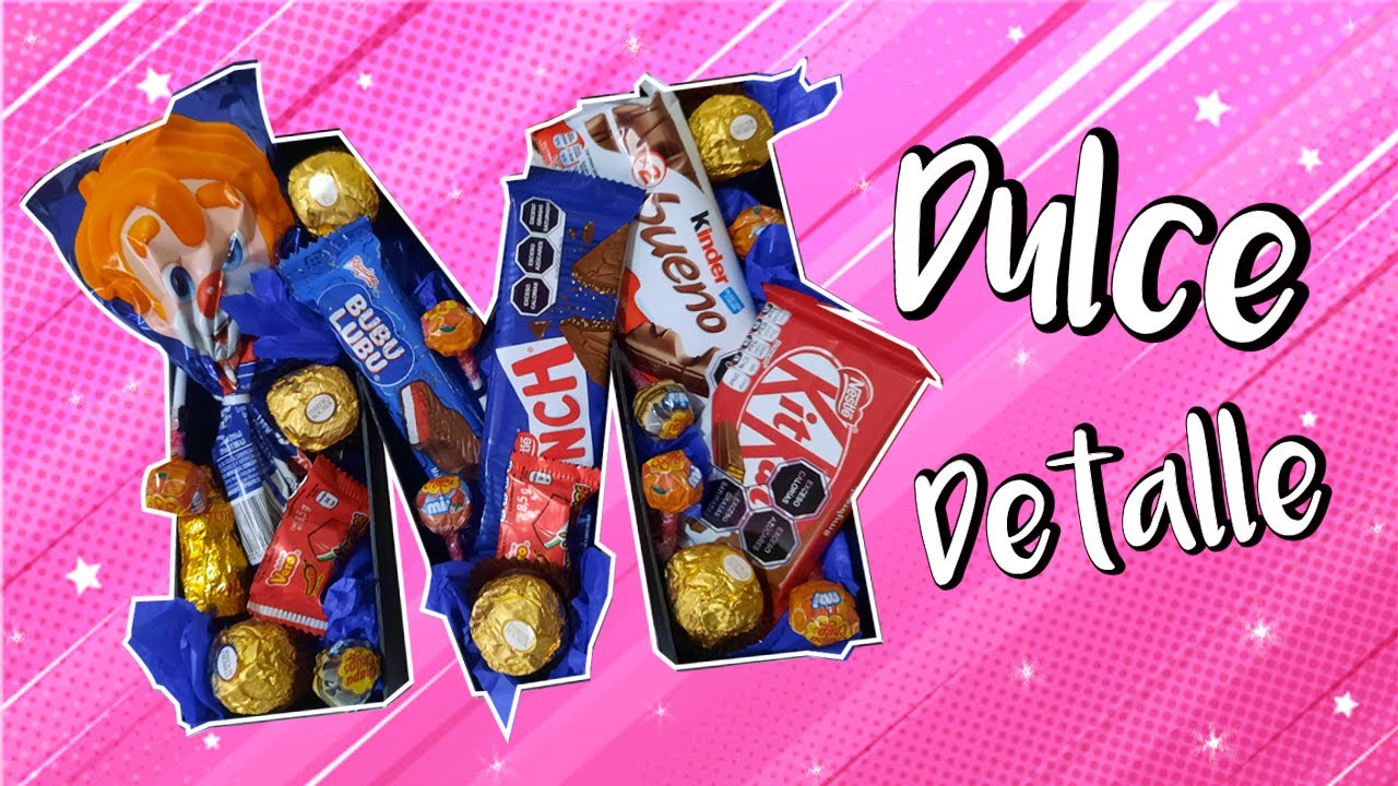 LETRAS DE CARTON CON DULCES #sanvaletin #14defebrero