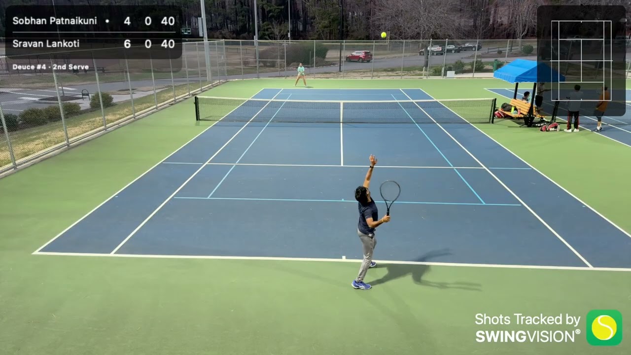 Sobhan vs Sravan tennis match on Feb 28th 2026 at Annie Jones Park