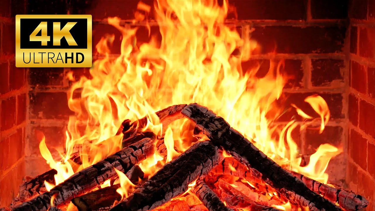 🔥 Crackling Fire Sounds 12 HOURS: Cozy Fireplace TV 4K for Relaxation & Background