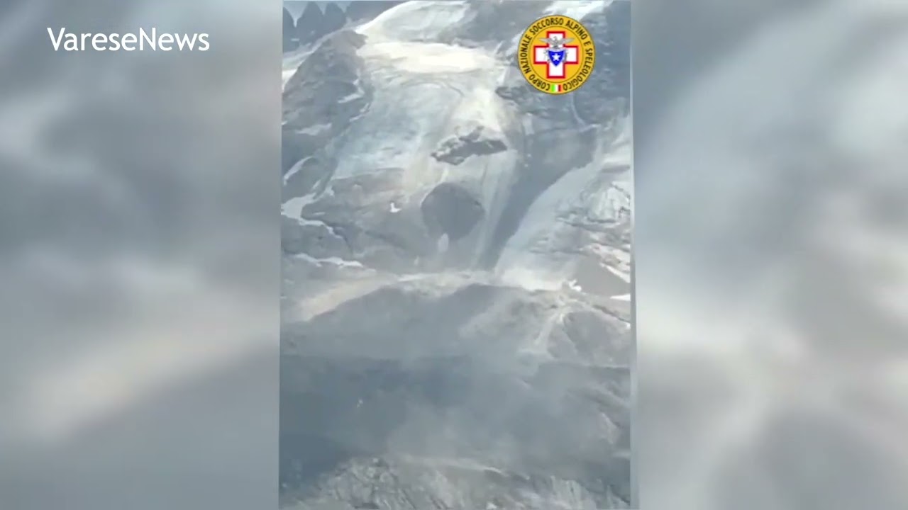 Marmolada, le immagini del crollo del ghiacciaio