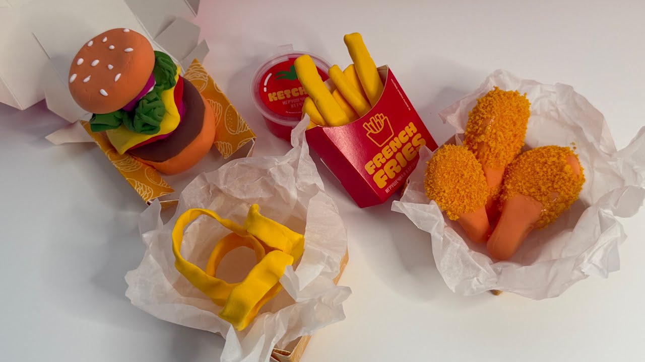 Toy Kitchen Cooking Party [ toy asmr ]Burger Shop Playset ASMR | Satisfying Unboxing 🍟🍔