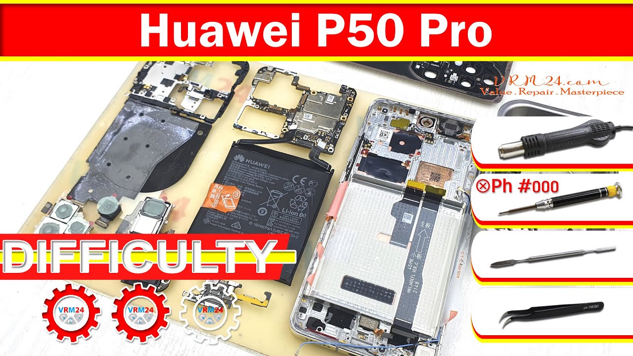 Huawei P50 Pro JAD-LX9 Teardown Disassembly in detail