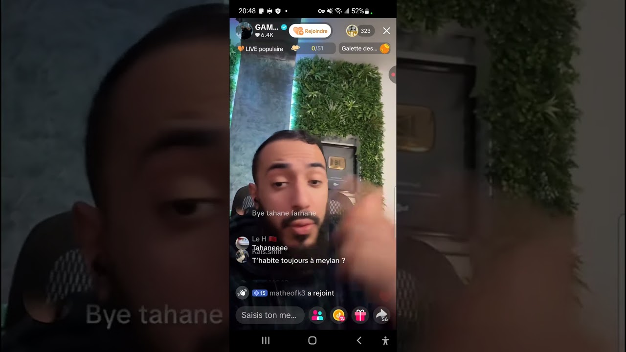 LIVE TIKTOK DE GAMEMIXTREIZE LE TAHANE FALRHANE DES RESAUX SOCIAUX