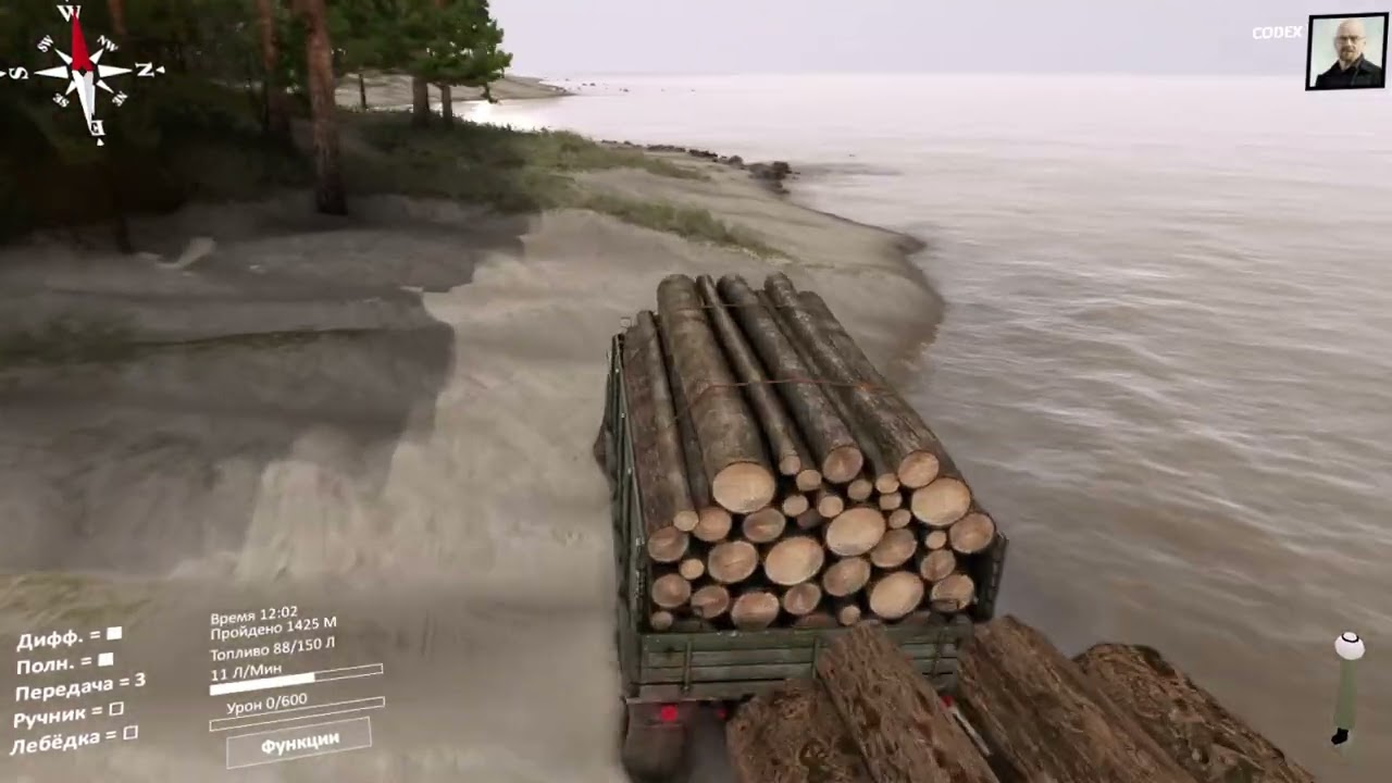 Spintires Карта Побережье Зил 157 Правельный путь