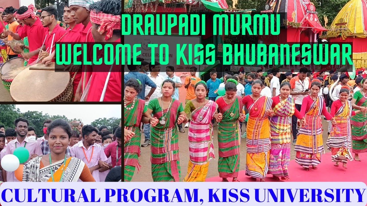 Draupadi Murmu welcome and Oath Ceremony at KISS University, Bhubaneswar// Santali Fashion