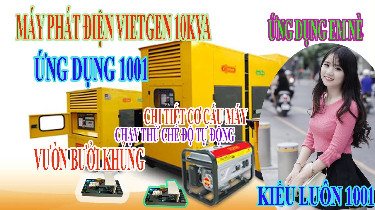 CHI TIẾT M&Aacute;Y PH&Aacute;T ĐIỆN VIETGEN 10KVA 1001 ỨNG DỤNG/GenAir Power PDNY