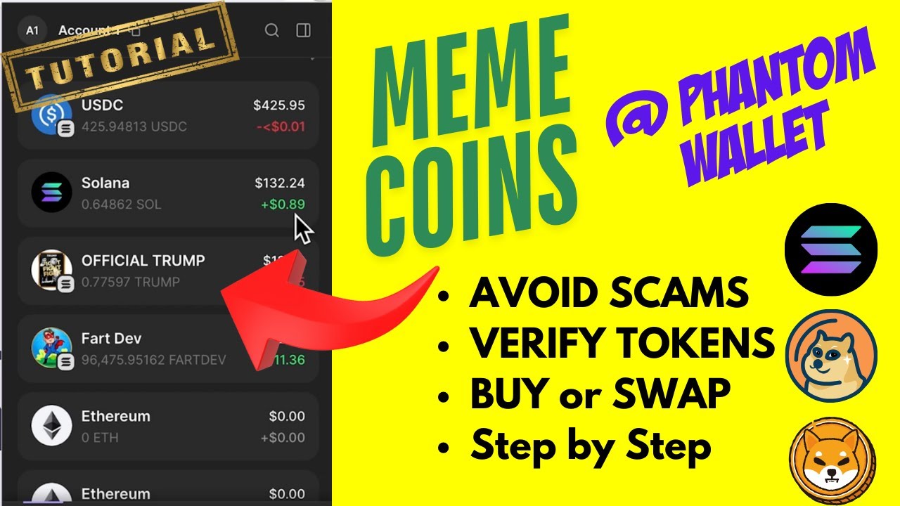Phantom Wallet Meme Coin Swap & Trading Tutorial | Meme Tokens on Solana - Buy Sell Meme Coins