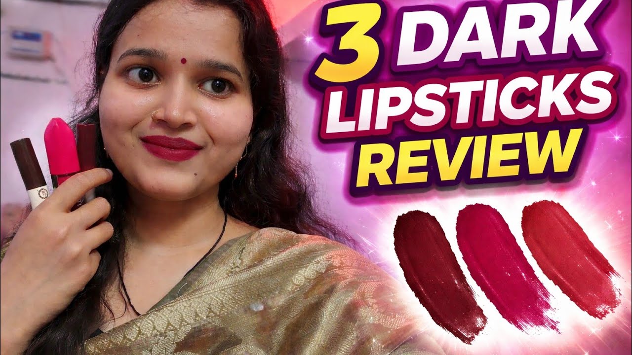 Dark Lipstick Lovers Must Watch This 💄| 3 Stunning Shades #youtube #trending #makeup #beauty 