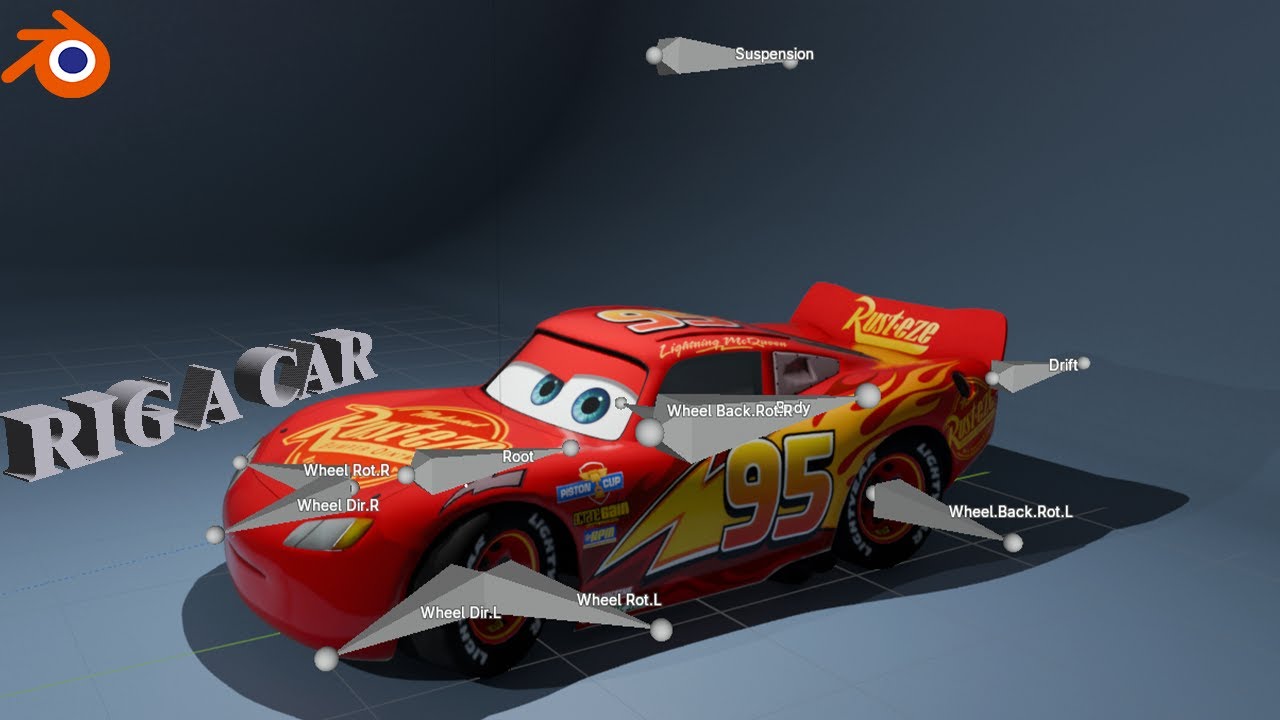 Car Rig in Blender – Easy Rigging Tutorial (No Addon, Beginner Friendly)