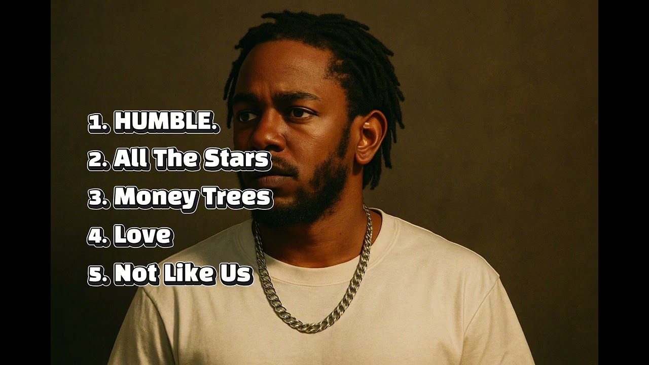 Kendrick Lamar's Top5 songs on spotify
