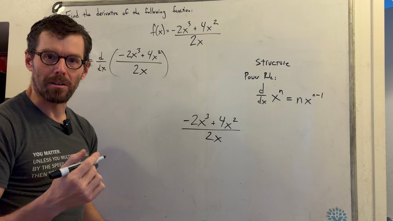 Intro to the Basic Derivative Rules (Rational Function without the Quotient Rule)