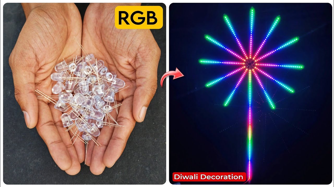 Diwali Decoration Lights Making At Home | Diwali Fireworks Light | Pixel LED | By- CreativeShivaji