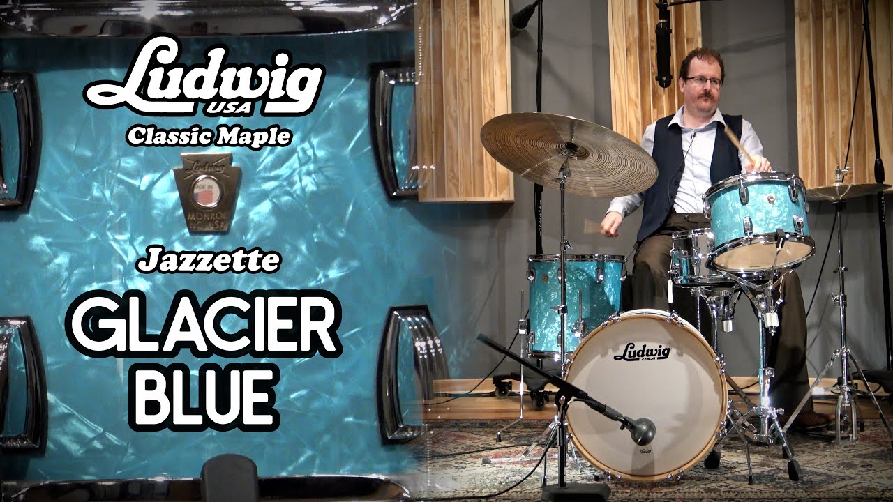 Ludwig Jazzette Classic Maple Drum Kit - Glacier Blue