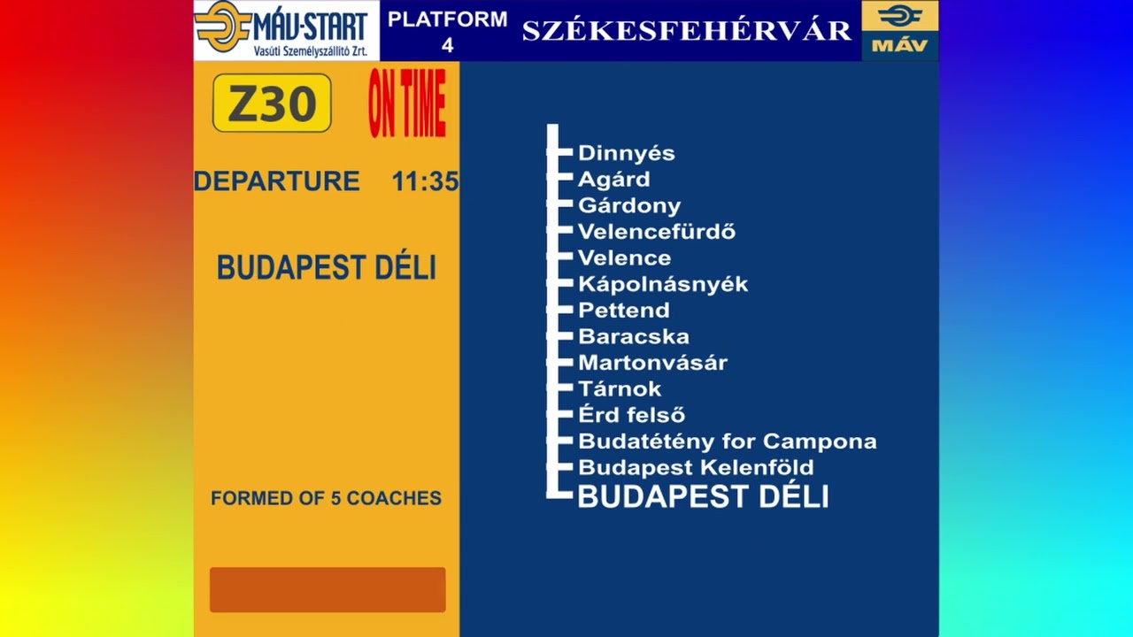 Székesfehérvár 4. rész, MÁV, hangos utastájékoztatás, Szalóczy Pál