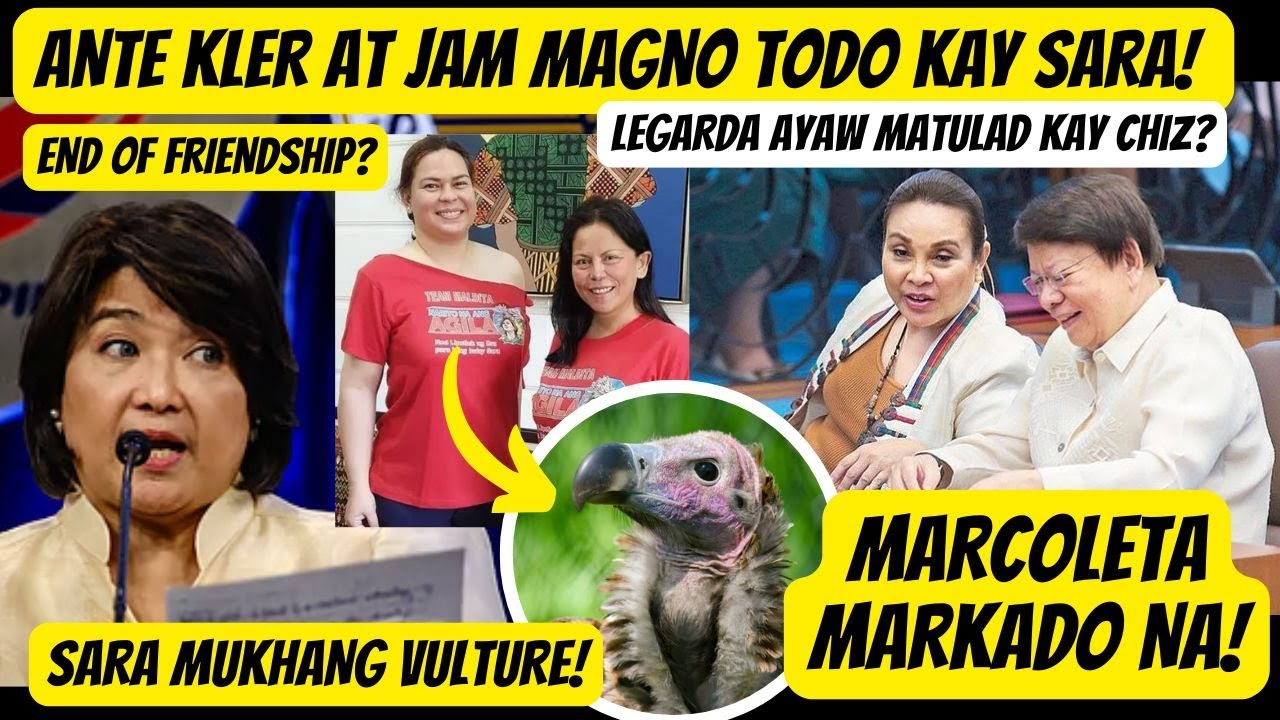 MARKADO NA! ANTE KLER TINAWAG NA VULTURE SI SARA? JAM TRENDING! LEGARDA AYAW MATULAD KAY CHIZ?