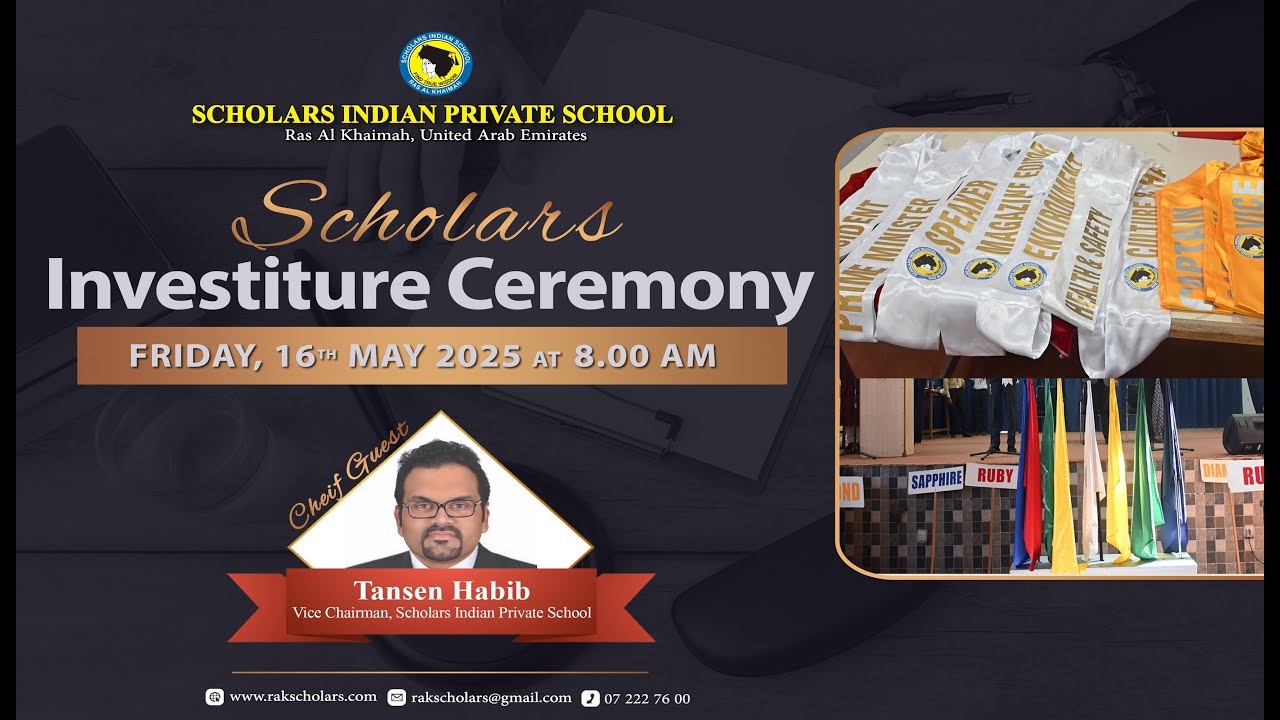 INVESTITURE CEREMONY 2025-26 | STUDENT PARLIAMENT COUNCIL | SCHOLARS INDIAN PRIVATE SCHOOL, RAK, UAE
