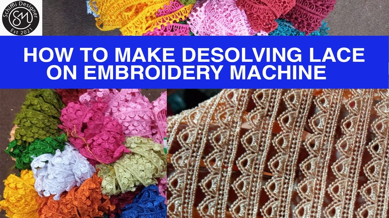 How to make desolving or shuttle lace on embroidery machine