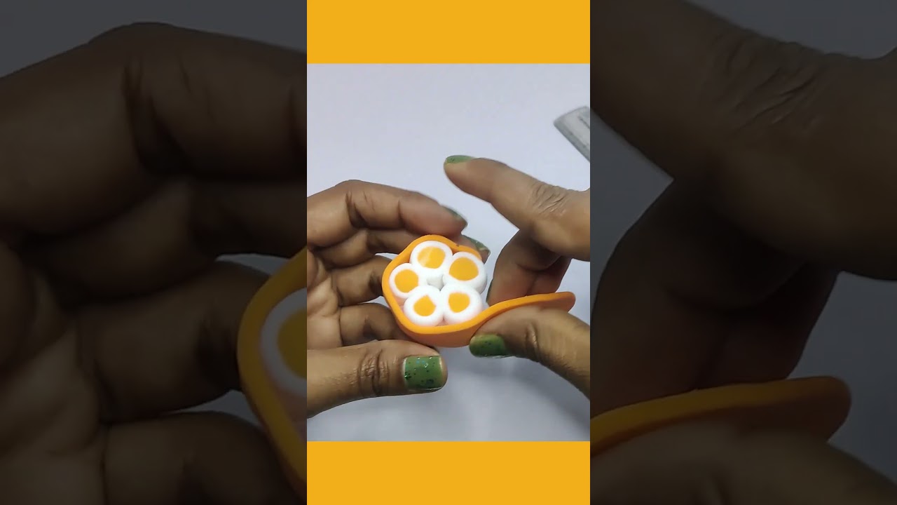 Clay Orange Slices Making Fun | Clay Fruit Cartoon Making Fun | #orange #airdryclayideas